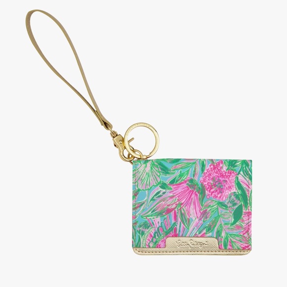 Lilly Pulitzer Snap ID Wallet Key Chain in Coming in Hot - Picture 1 of 12